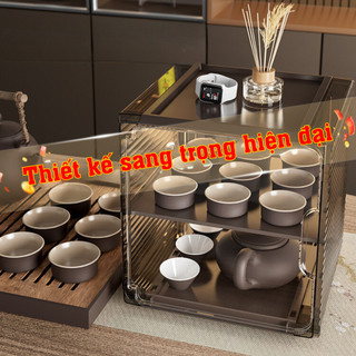 Kệ Đựng Ly Cốc, Bình Sữa, Tủ Đựng Mỹ Phẩm Để Bàn Bằng Acrylic Trong Suốt Chống Bụi,Tủ Trưng Bày Đa Năng