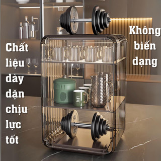 Kệ Đựng Ly Cốc, Bình Sữa, Tủ Đựng Mỹ Phẩm Để Bàn Bằng Acrylic Trong Suốt Chống Bụi,Tủ Trưng Bày Đa Năng