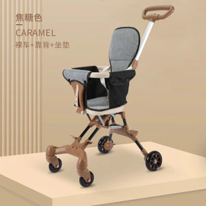 Xe đẩy e bé có mái che, không phát nhạc, có 4 bánh xe xoay 360 độ có tay đẩy sắt sau mã 918