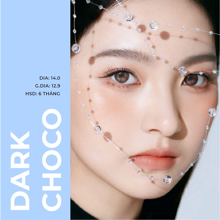 Kính áp tròng nâu tối DARK CHOCO - Lens nội địa Hàn cao cấp 6 tháng.