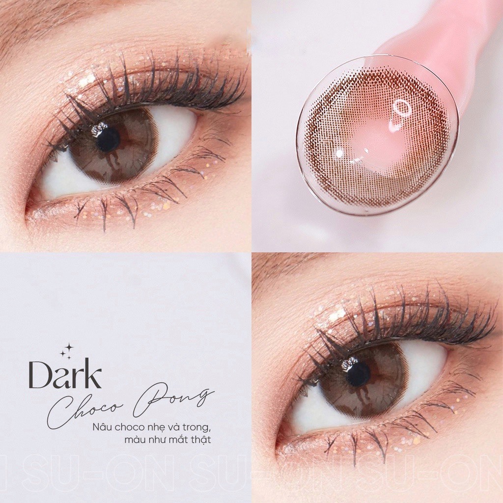 Kính áp tròng nâu tối DARK CHOCO - Lens nội địa Hàn cao cấp 6 tháng.