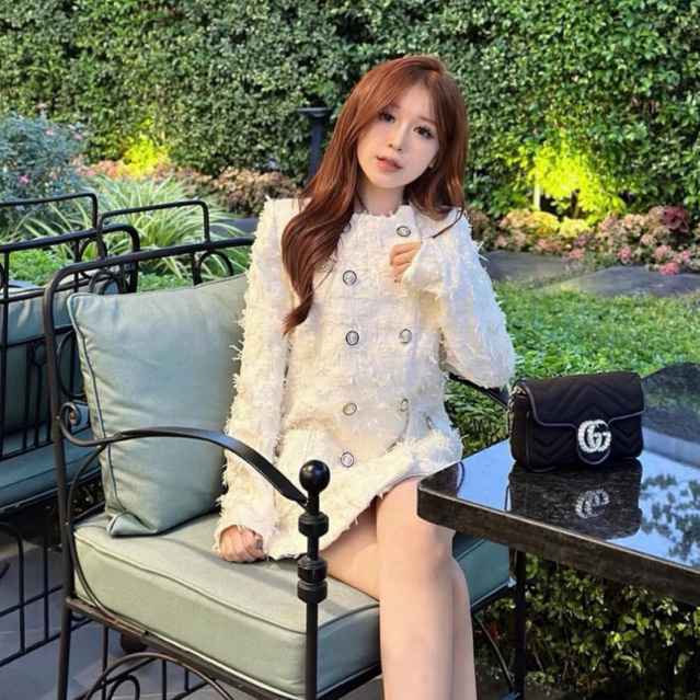 MIU.STUDIO |Áo khoác dạ cao cấp ép mùng 2 lớp đính khuy đồng , Áo khoác dạ khuy 2 hàng cao cấp tặng tag đá siêu phẩm