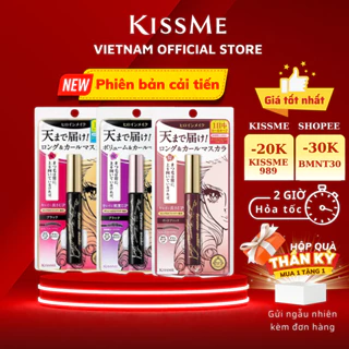 Chuốt Mi Mascara Kissme Siêu Bền Giúp Nâng Cong Và Dày Rậm Mi Tối Đa Kissme Heroine Mascara WP 6G Mi dài hơn 5mm