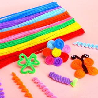 Kẽm nhung lông xù làm hoa bó 50 sợi đủ màu mềm mịn handmade dùng làm hoa đào, tầm xuân, trang trí cây thông, đồ chơi