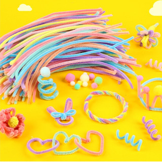 Kẽm nhung lông xù làm hoa bó 50 sợi đủ màu mềm mịn handmade dùng làm hoa đào, tầm xuân, trang trí cây thông, đồ chơi