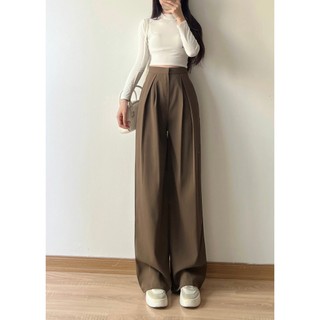 Quần tây nữ ống rộng cài khuy chất GOD- 247store - Quanongrong382_P13K12