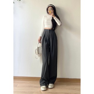 Quần tây nữ ống rộng cài khuy chất GOD- 247store - Quanongrong382_P13K12