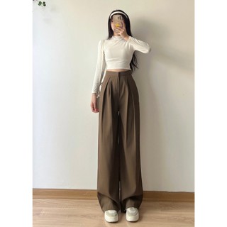 Quần tây nữ ống rộng cài khuy chất GOD- 247store - Quanongrong382_P13K12
