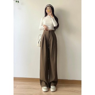 Quần tây nữ ống rộng cài khuy chất GOD- 247store - Quanongrong382_P13K12