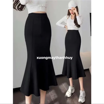 Chân váy đuôi cá dài 85cm chất Umi co dãn, chân váy boby đuôi cá mặc tôn dáng- đuôi cá umi 329