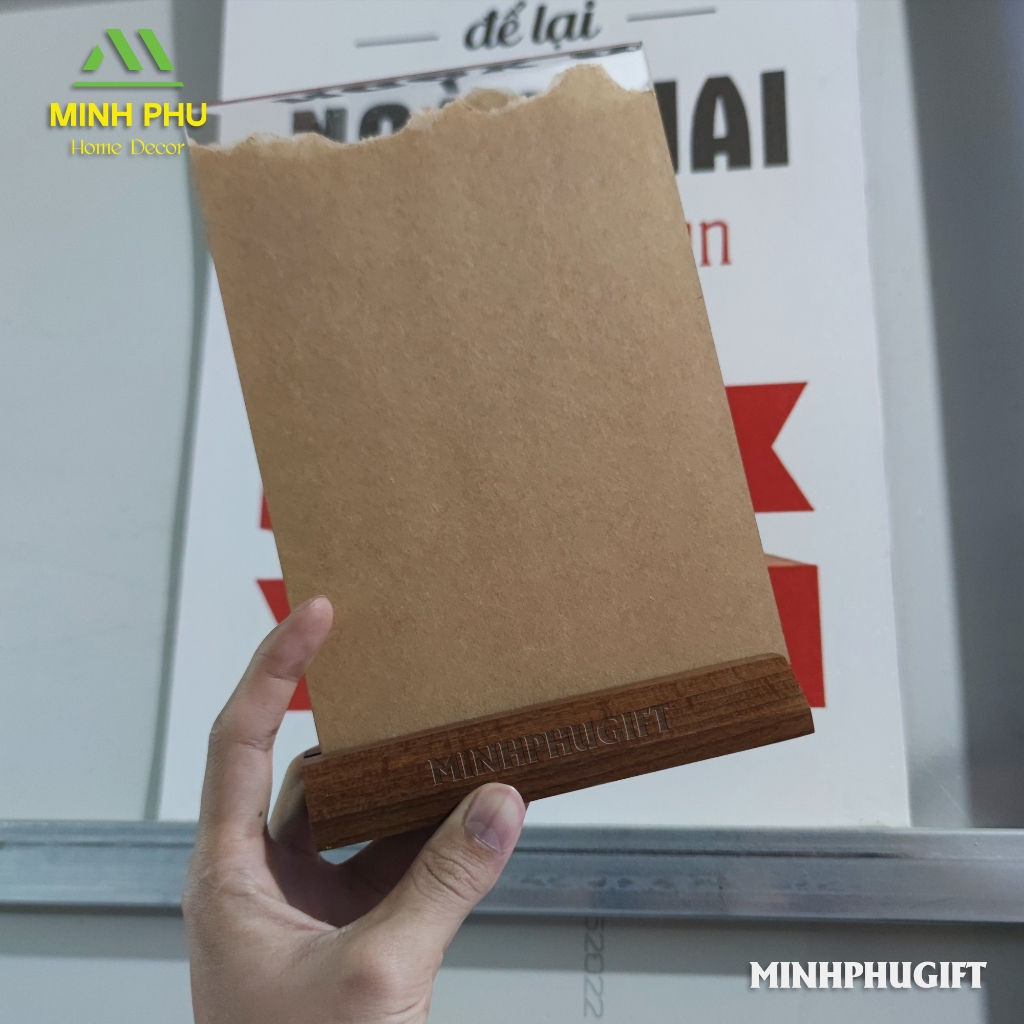 Standee Menu Mica A4, Menu để bàn A5 đế gỗ sang trọng | Shopee Việt Nam