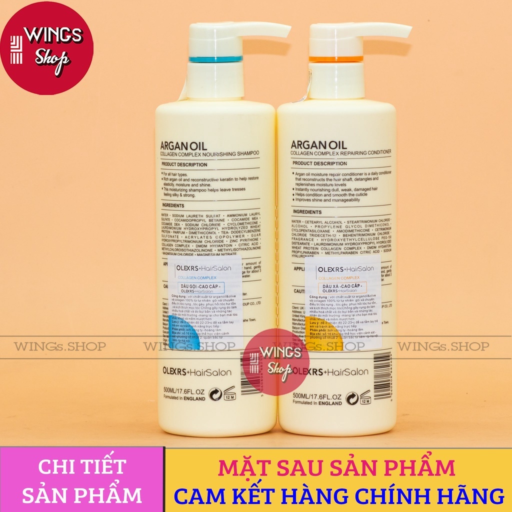 Dầu Gội, Xả Olexrs Hair Salon Cho Tóc Khô Xơ Hư Tổn Tóc Gàu Ngăn Rụng Tóc 500ml