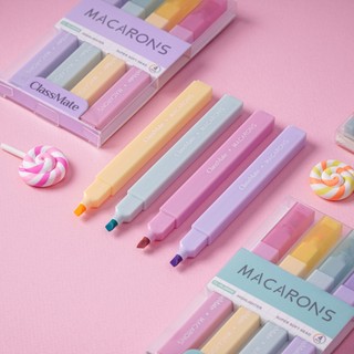 Combo Bộ 3 Hộp Bút Highlight Dạ Quang Đa Năng Macarons CLASSMATE, Ngòi Mềm Dùng Đánh Dấu, Trang Trí HL0005S/06S/07S