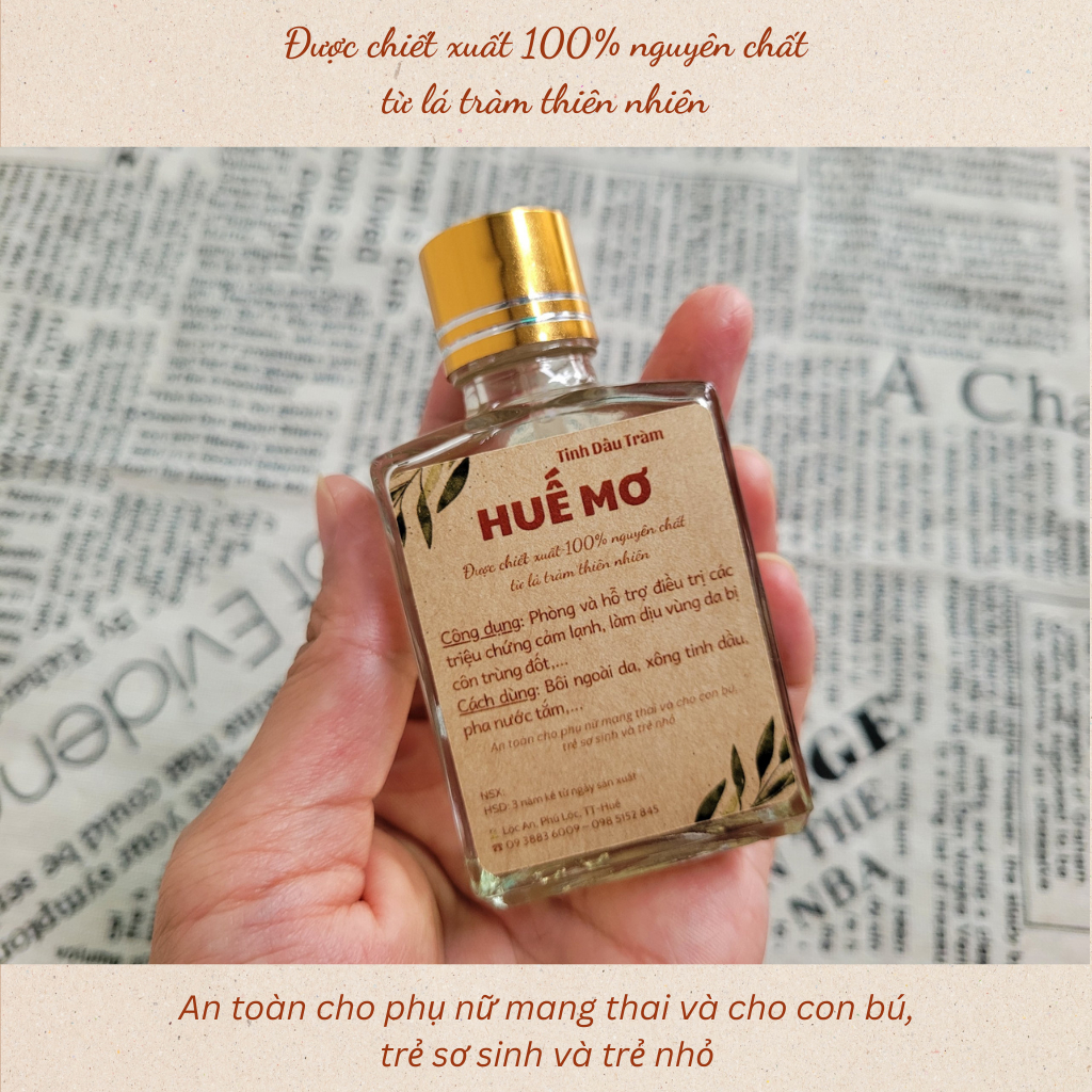 Tinh dầu Tràm Huế nguyên chất HUẾ MƠ - Cho bé & Trẻ sơ sinh - 30ml