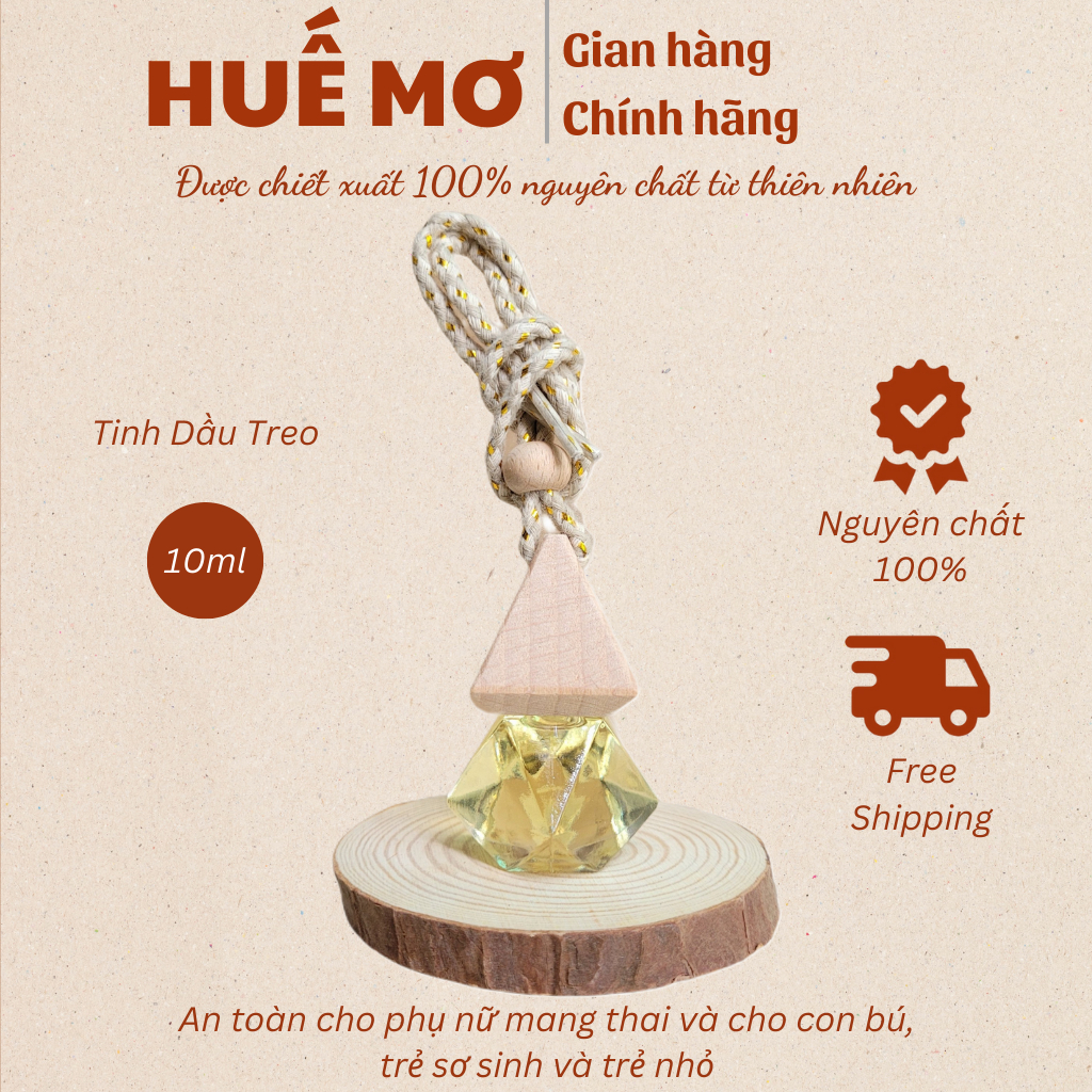 Tinh Dầu Treo Xe HUẾ MƠ - Tinh Dầu treo xe ô tô, nhà vệ sinh, phòng làm việc - 10ml