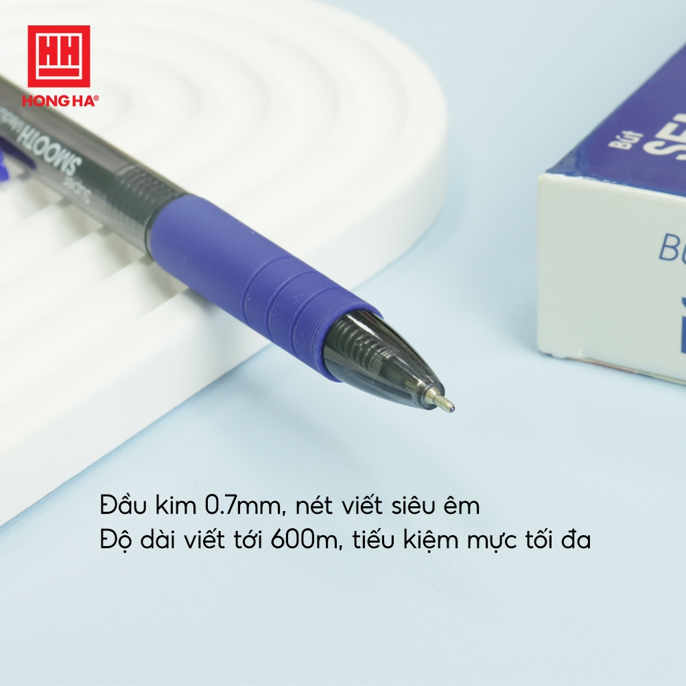 Ảnh Bút Semi Gel 0.7mm nét viết êm trơn, nét mực liên tục, Hồng Hà (2600) 4