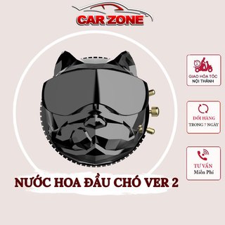 Sáp Thơm Ô Tô, Nước Hoa Cài Khe Cửa Gió Điều Hòa Xe Hơi Hình Đầu Chó BULLDOG Cao Cấp - Tặng Kèm Nước Hoa VER 2
