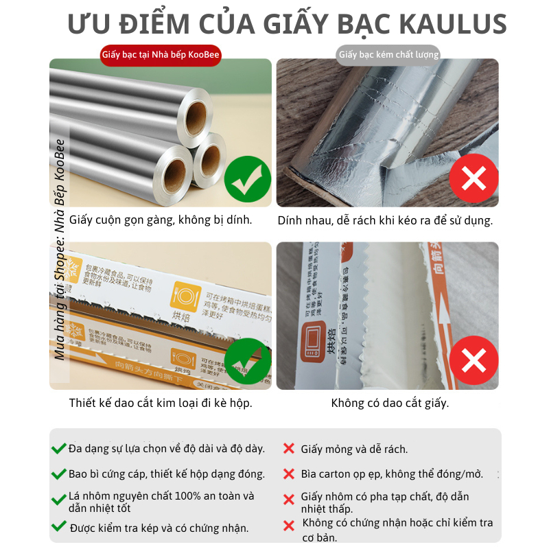[Cuộn To] Giấy Bạc Nướng Thức Ăn, Màng Nhôm Nướng Thịt, Lót Nồi Chiên Không Dầu, Lò Nướng Dùng Cho Quán Ăn, Nhà Hàng