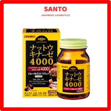 [Date 2027] Viên Uống Hỗ Trợ Phòng Chống Đột Quỵ Natto Kinase Orihiro Nhật Bản 4000FU