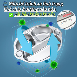 Khay cơm inox dành cho em bé hình thú  Chubby Chef- Hàng chính hãng inox cao cấp an toàn cho bé (4 mẫu)