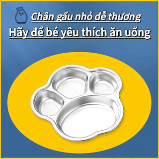 Khay cơm inox dành cho em bé hình thú  Chubby Chef- Hàng chính hãng inox cao cấp an toàn cho bé (4 mẫu)