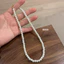 Chocker vòng cổ hạt trai đá , dây chuyền hạt bẹt NGỌC TRAI ĐÁ mang áo dài Nặng Tay móc mạ vàng 24k không gỉ