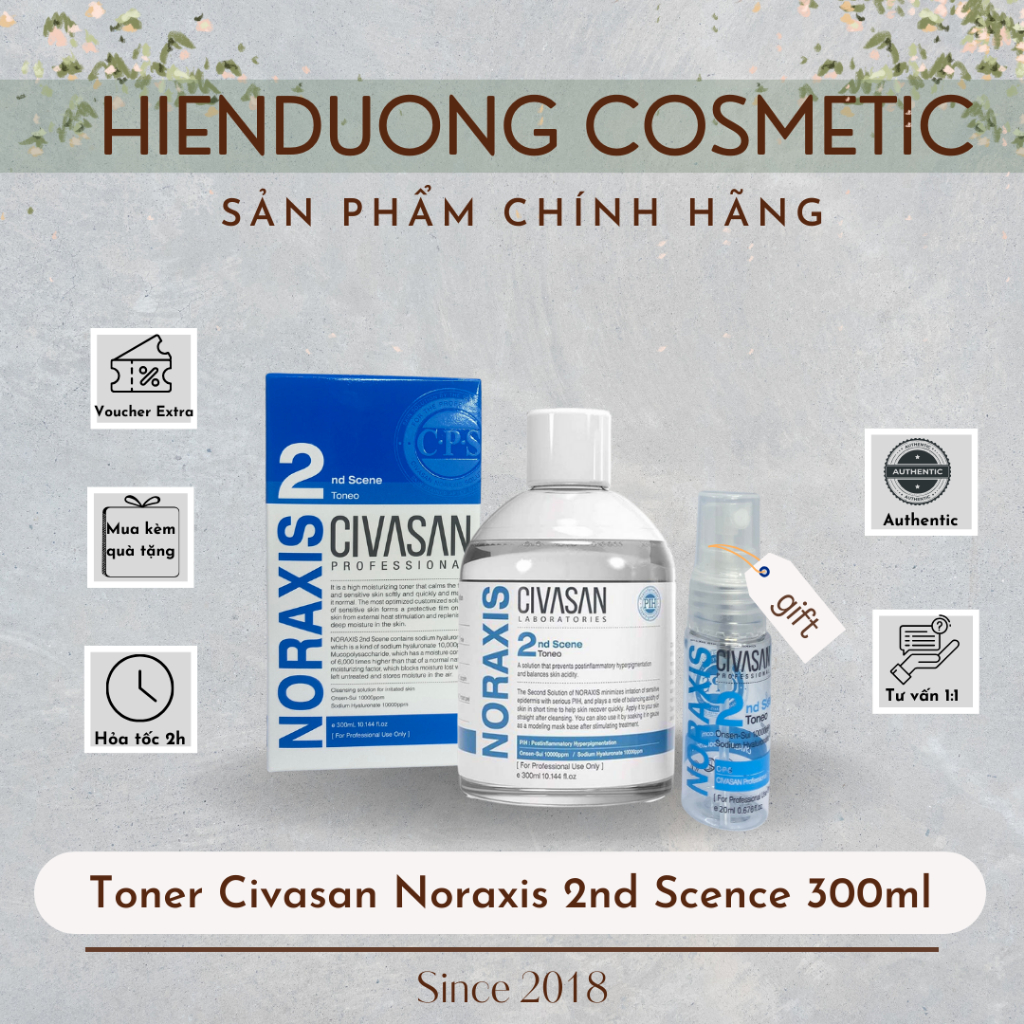 Toner Civasan Noraxis 2nd Scence50ml/100ml/300ml | Toner dịu nhẹ