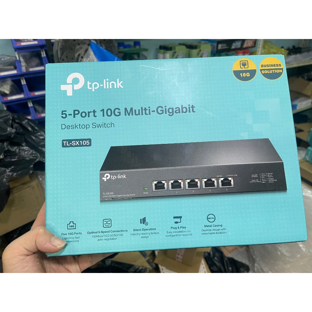 TP−LINK 10G HUB TL-SX105 BLACK （全ポート10G対応 マルチギガビット 