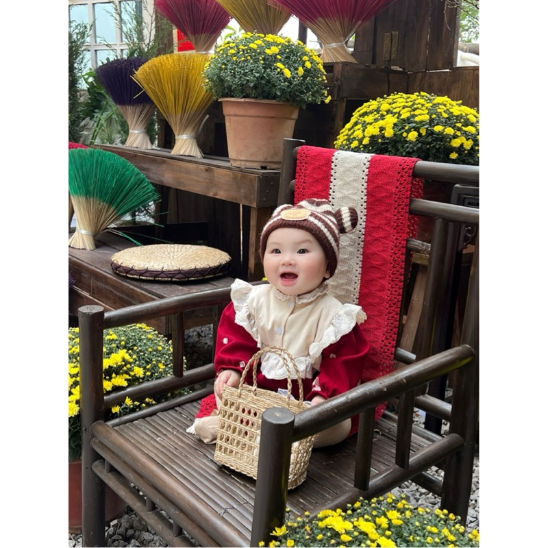 Bodysuit cho bé gái diện Noel kiểu dáng tiểu thư dễ thương Tiệm Nhà Bơ