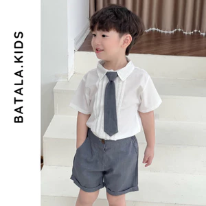 Set sơ mi công tử Batala Kids, Bộ com lê tết bé trai hàn quốc ba chi tiết siêu ngầu và phong cách 7-18kg