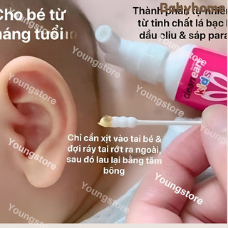 [Hàng CÔNG TY ] Xịt tan ráy tai cho bé Clean Ears cho trẻ từ 2 tháng tuổi