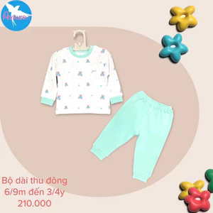 Bộ Cotton Dài Tay Cài Vai Avaler Hoạ Tiết Đáng Yêu 22AV119, 21AV34