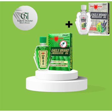 [ Combo ] Dầu Gió Xanh Con Ó 2 Nắp 24ml Mỹ,Dầu Gió Trắng Mỹ, Dầu khuynh diệp cho bé