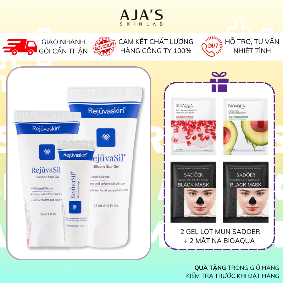Ảnh Gel ngăn ngừa, làm xẹp sẹo lồi, phì đại Rejuvasil REJUVASKIN 10ml/ 15ml/ 30ml- AJA'S SKINLAB 2