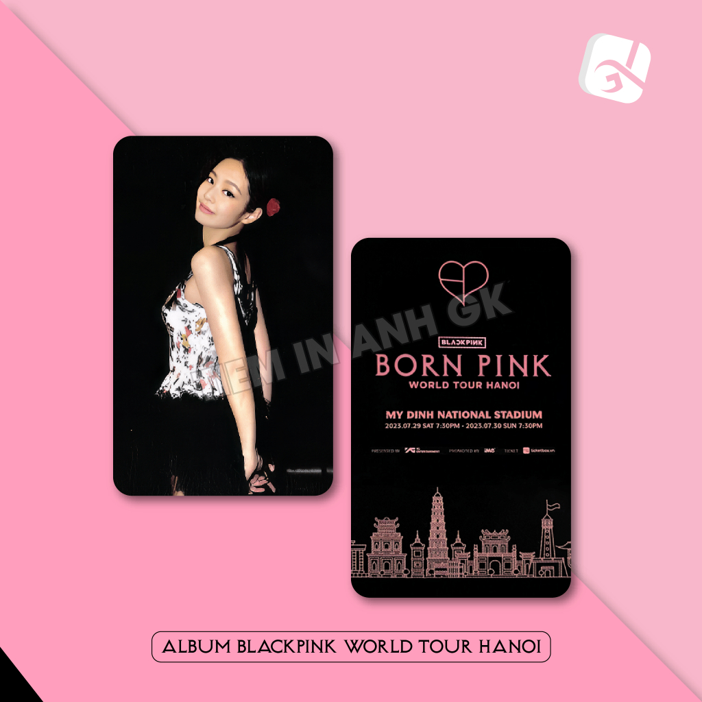 Photocard BLACKPINK - Trading card BORN PINK World Tour Hanoi