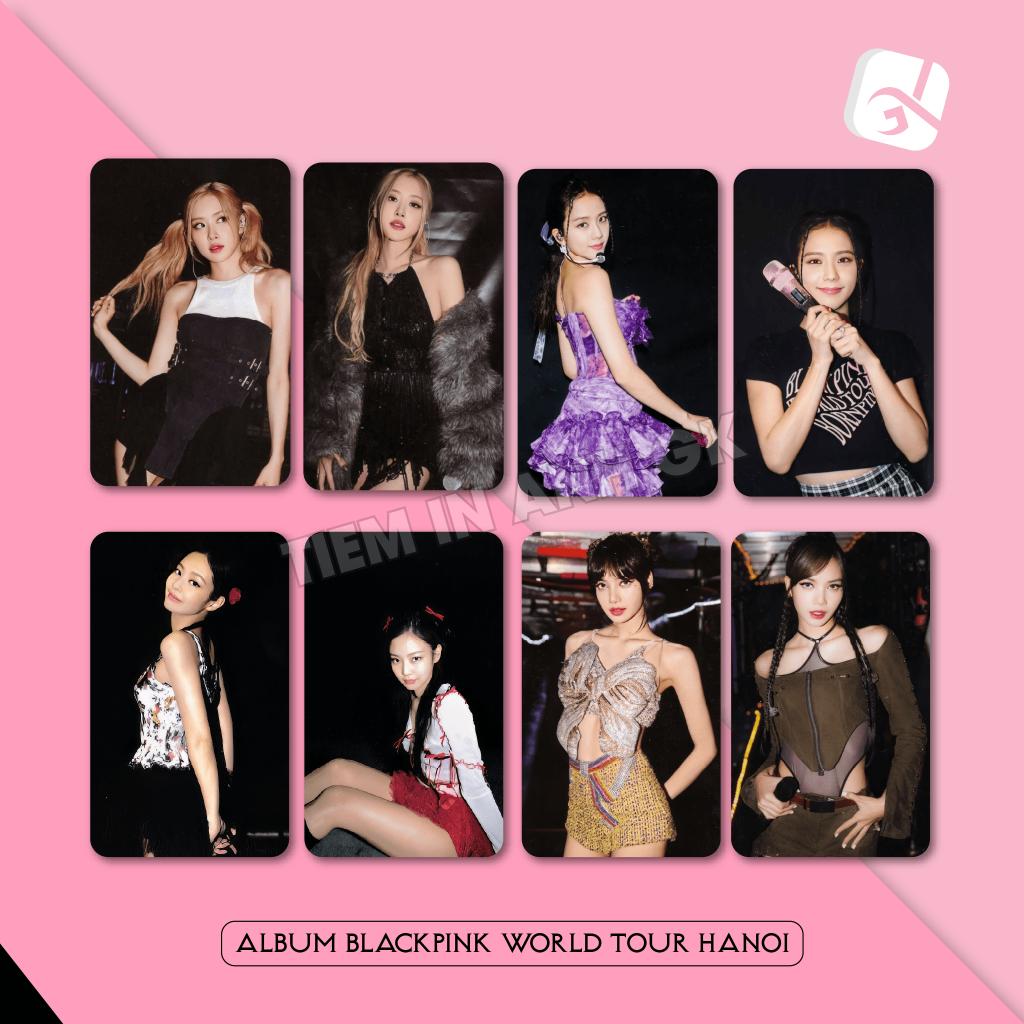 Combo 8 card] Photocard BLACKPINK - Tradingcard BORN PINK World