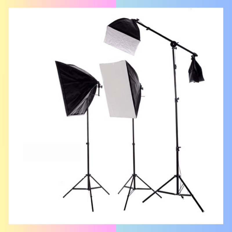 Bộ KIT SOFTBOX 50X70CM KÈM BÓNG ĐÈN LED NẤM ĐỔI ĐƯỢC 3 MÀU TIỆN DỤNG hoco.