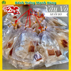 Bánh tráng VÒ MUỐI BÒ -XÂU 10 BỊCH - Thơm cay đậm đà - Bánh tráng Mạnh Hùng