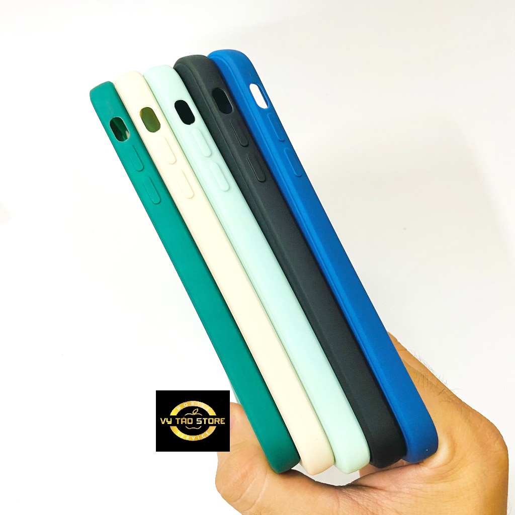 Ốp độ XR lên 13Pro , 14Pro silicon (màu xanh navy , xanh midnight , xanh mint, đen, da)