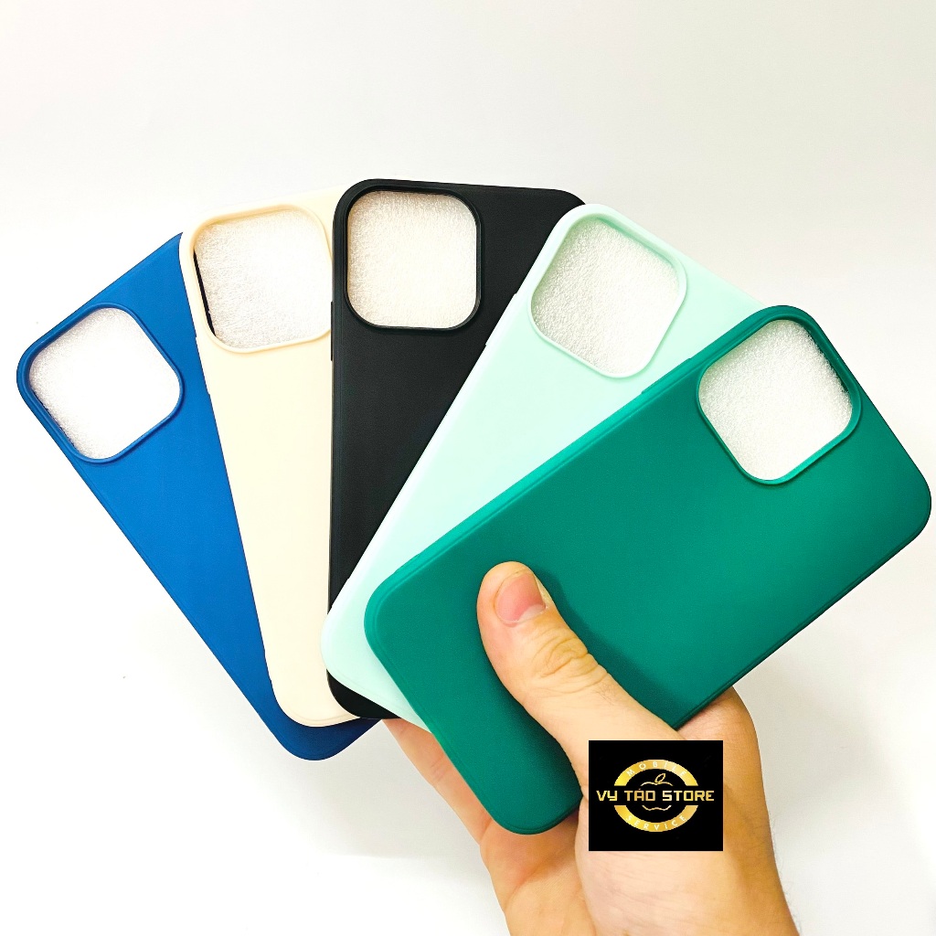 Ốp độ XR lên 13Pro , 14Pro silicon (màu xanh navy , xanh midnight , xanh mint, đen, da)