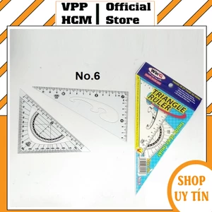 Thước kẻ eke WinQ lớn N06 - Thước kẻ eke học sinh ( bộ 2 cây)