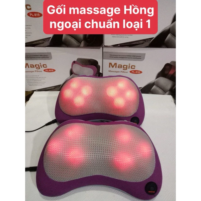 Gối massage hồng ngoại cao cấp loại 6 bi và 8 bi ( Hồng ngoại trong quả bi, gối như ảnh shop đăng)
