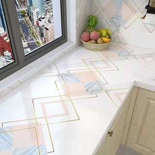 Giấy Decal dán bếp, dán tường, dán bàn tủ khổ rộng 60cm chống dầu mỡ chịu nhiệt độ cao, tráng nhôm QD025