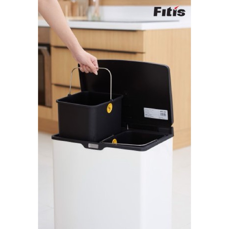 [CHÍNH HÃNG ] Thùng Rác Fitis Mega - Đạp thấp đôi 2 ngăn vuông | Shopee ...