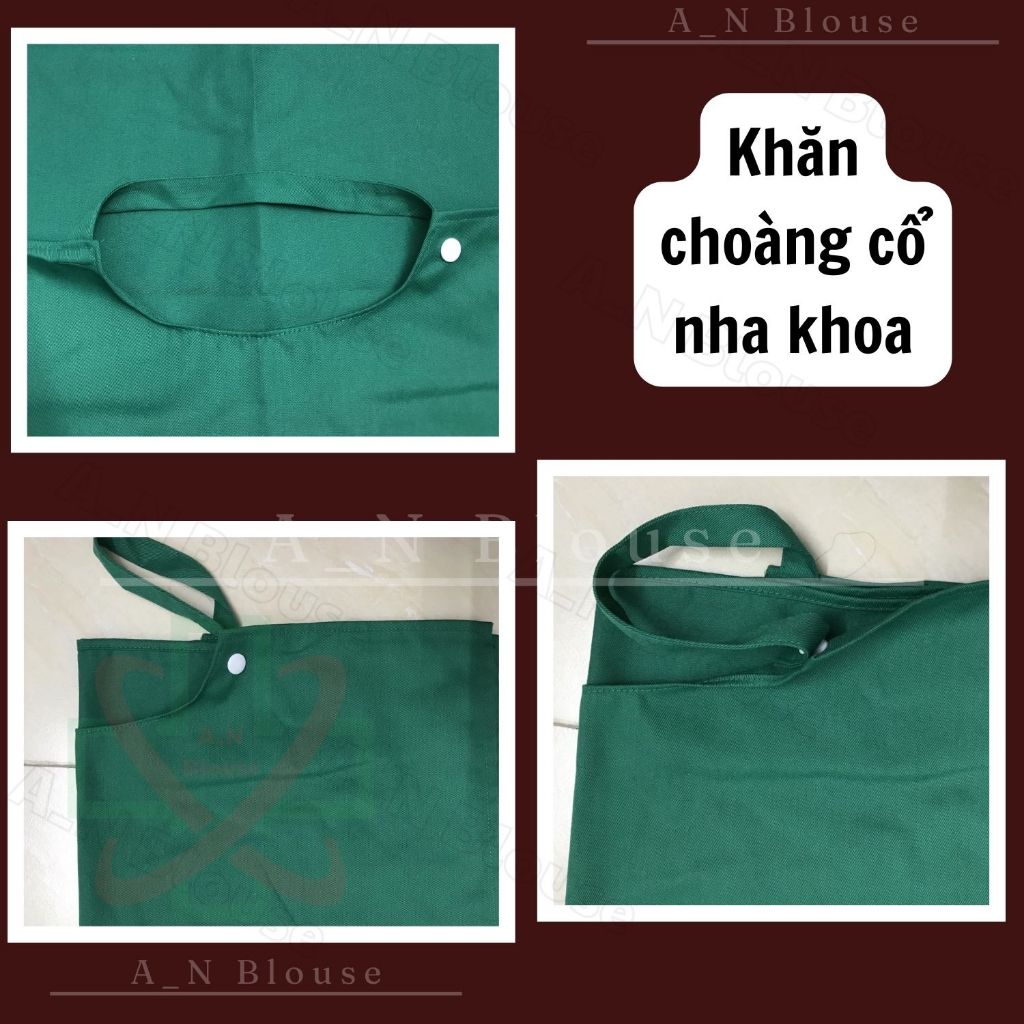 Khăn choàng, Khăn quàng cổ nha khoa có khuy bấm, khăn dùng trong y tế