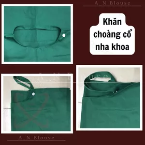 Khăn choàng, Khăn quàng cổ nha khoa có khuy bấm, khăn dùng trong y tế