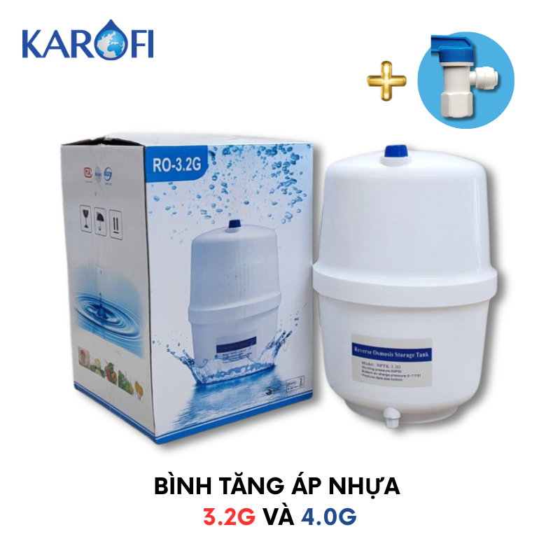 Bình Áp Tích nước tinh khiết RO FORSETI dung tích 3.2G và 4.0G tặng kèm van