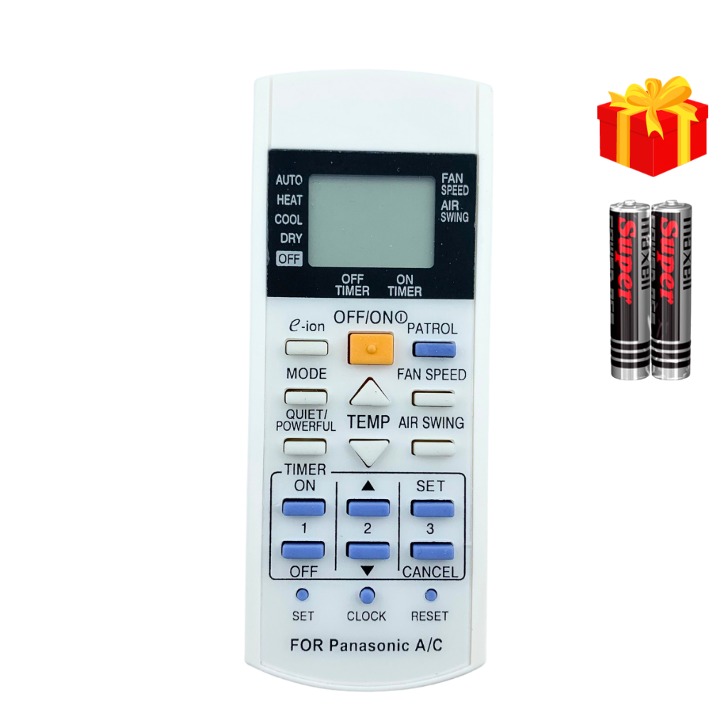 Điều khiển điều hòa Panasonic Mã 13 nút vàng, remote máy lạnh