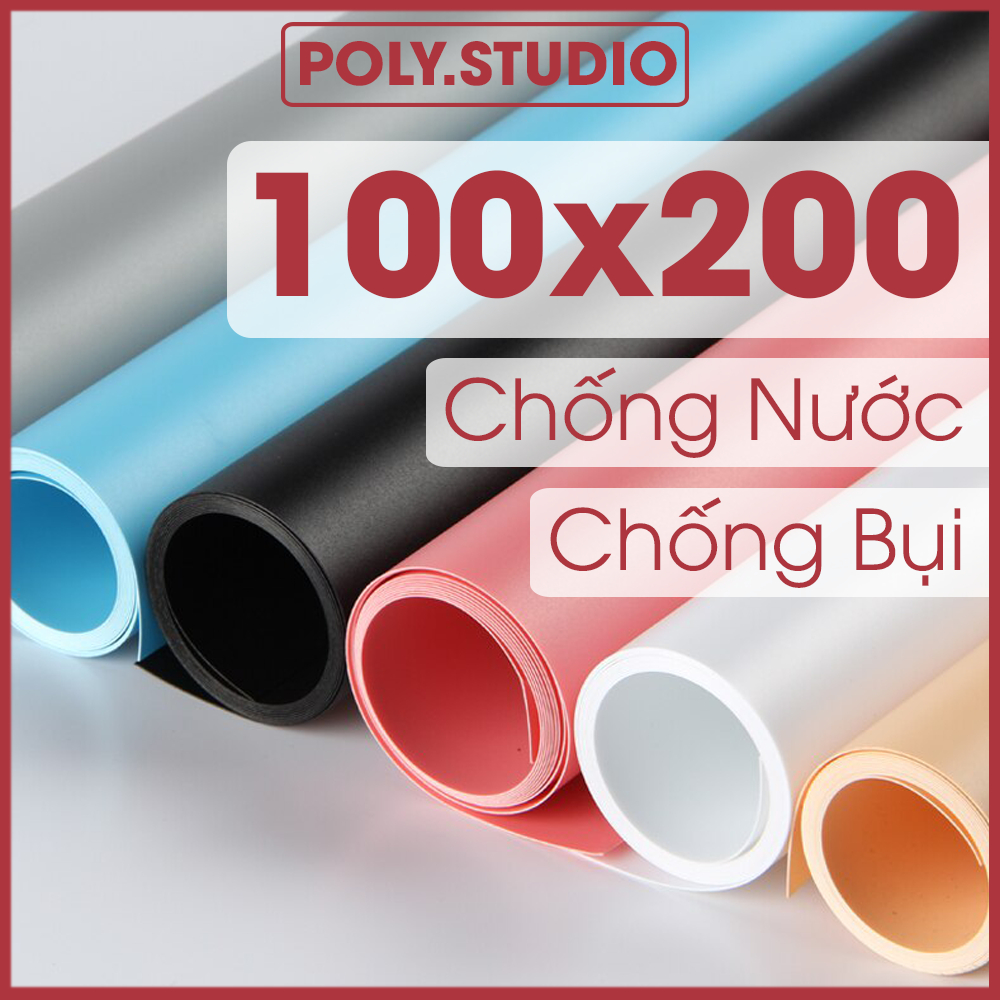 Phông Nền Chụp Ảnh PVC 100x200 cm Nhựa Màu Trắng, Xám, Đen, Cam, Hồng ...