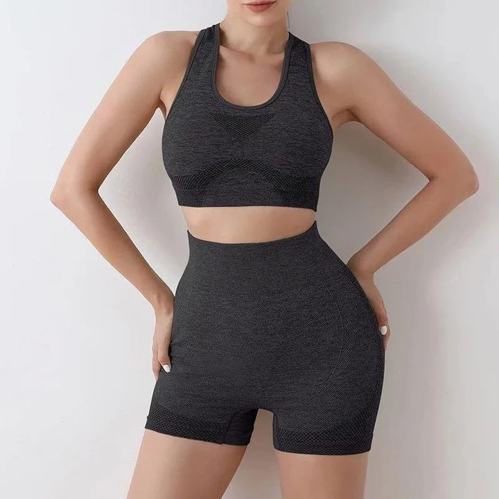Set Đồ Tập Gym Nữ FITCAN Set Đồ Tập Yoga, Chạy Bộ Croptop Có Đệm Mút Chống Sốc Co Giãn Chun Mông S19